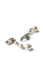  VLogo Signature Pearl Drop Earrings